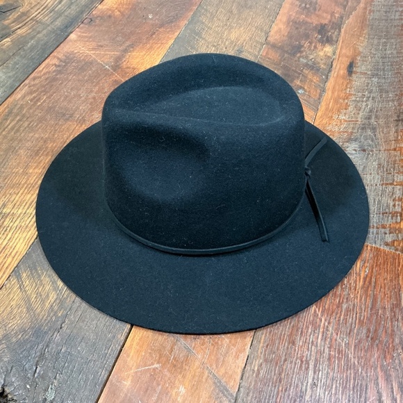 Brixton Wesley Black Wool Fedora | M (58cm) - Picture 5 of 9